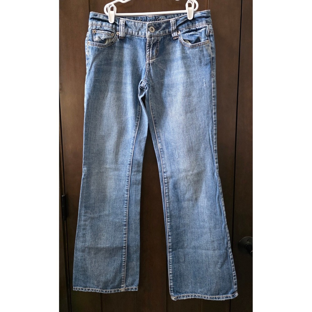 American Eagle Favorite Boyfriend Jeans Womens 4 Medium Wash Low Rise Cotton